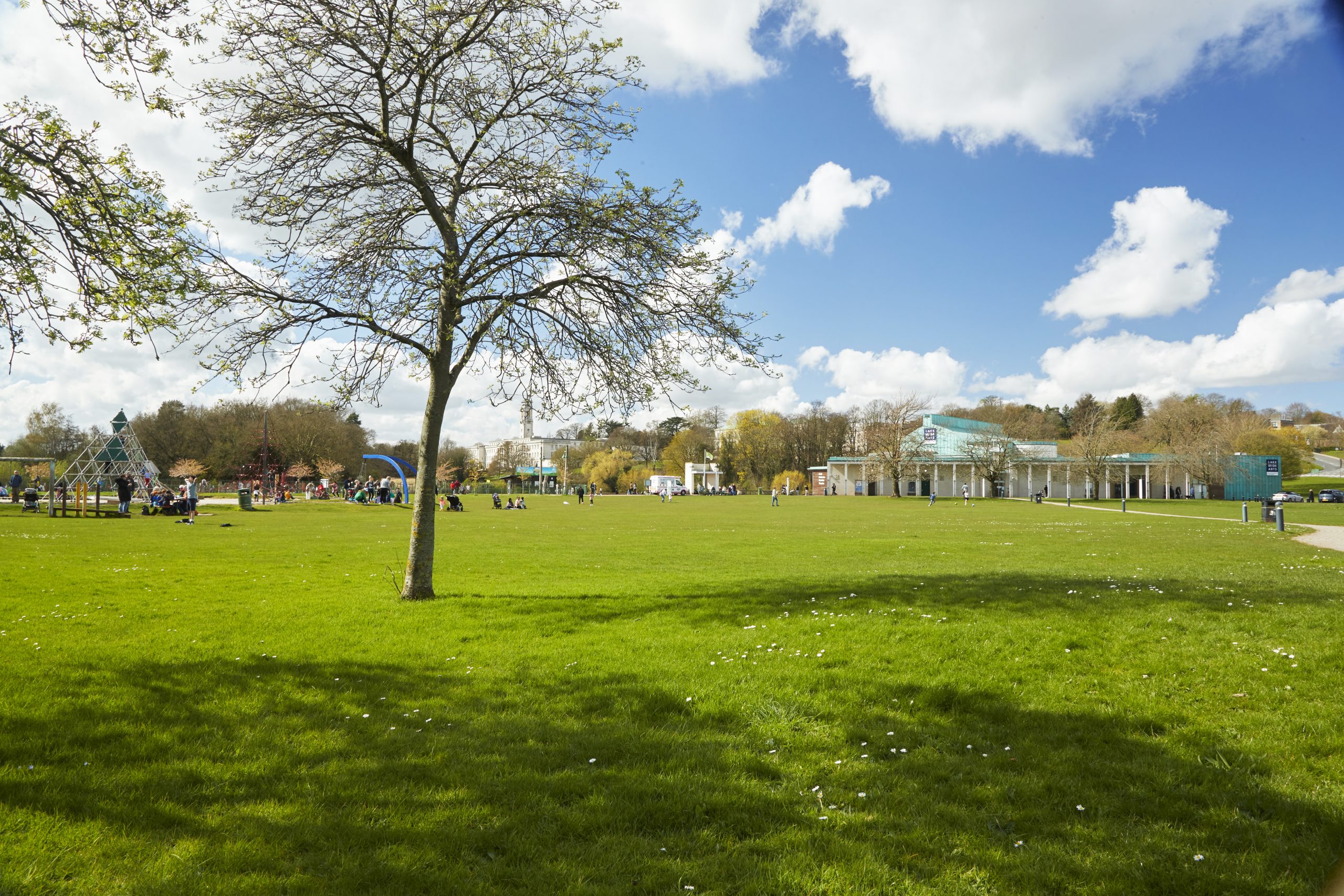 Grasslands and park outside of Lakeside Arts
