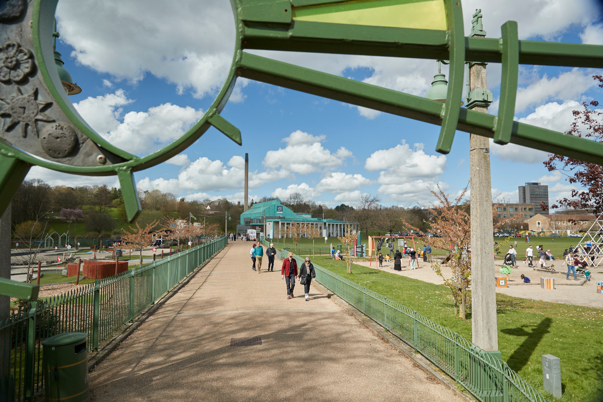 Path leading from tramstop to Lakeside Arts.